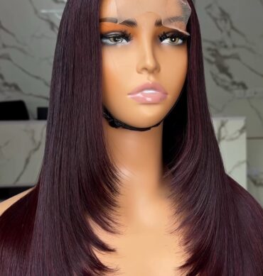 18inches 200g 2*6 closure custom colored trimmed layered