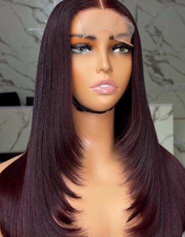 18inches 200g 2*6 closure custom colored trimmed layered