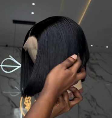 8inches 200g 2*4 closure Jet balck