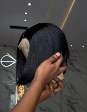 8inches 200g 2*4 closure Jet balck