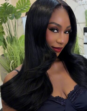 22inches 300g 2*6hd closure Jet black