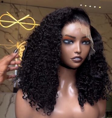 16inches 200g 13*6hd frontal in highlight color pixie curls