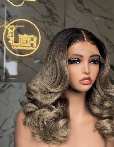 16inches 250g layered 5*5swiss custom colored wig