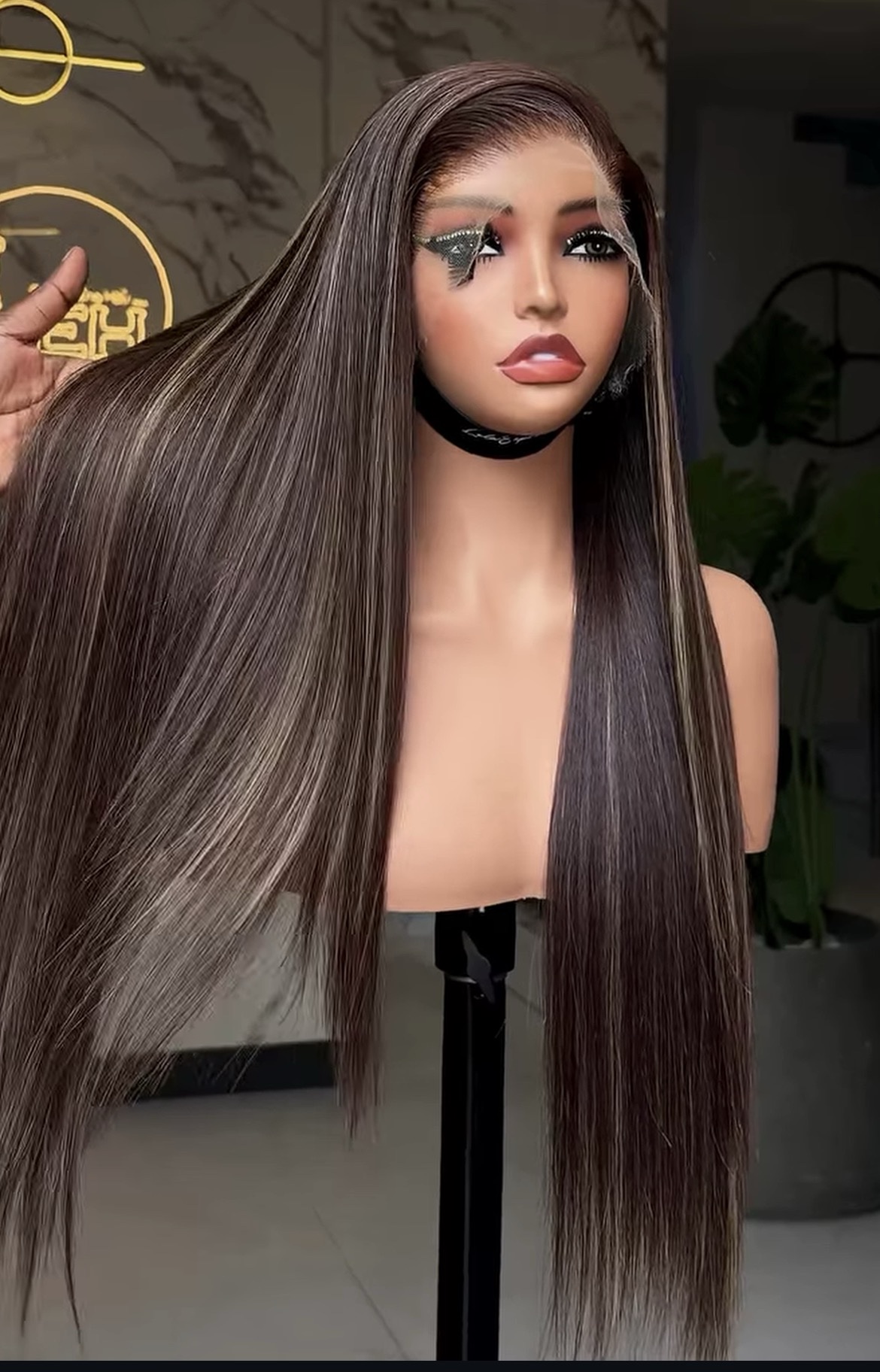 24inches 300g 13*6hd frontal custom colored wig