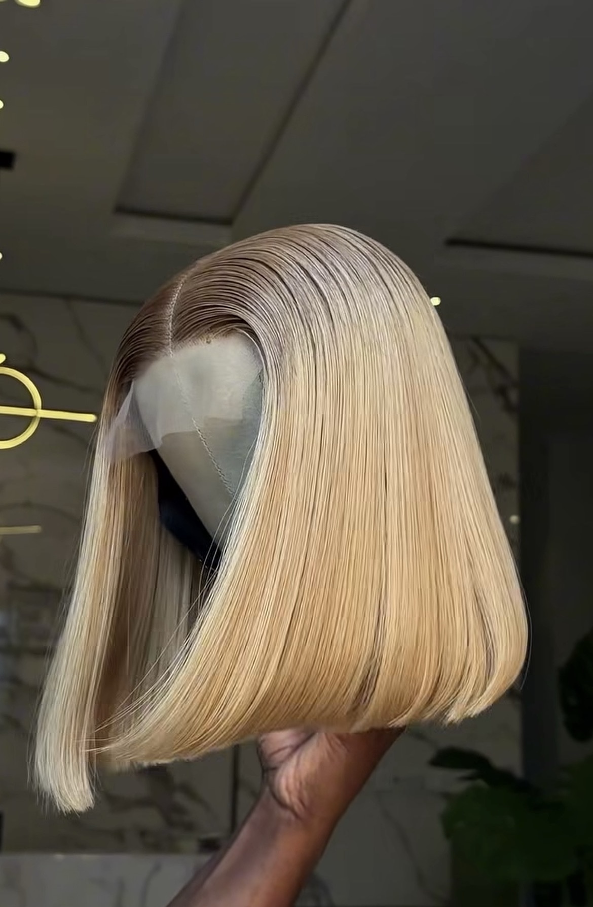 12inches 200g 3*6 closure blonde wig