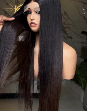 22inches 300g 2*6 closure wig