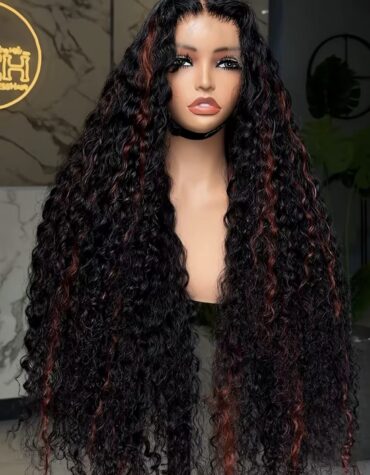 30inches 400g 13*6hd frontal custom colored Deep wave wig