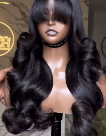 24inched 300g 5*5hd closure fringe wig