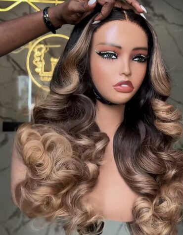 22inches 400g 5*5hd closure custom colored wig